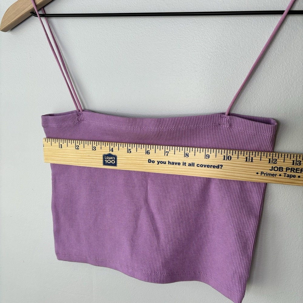 Zara Tube Top Tank Large Cami Ribbed Dainty Purple Festival Fairy Boho Coquette - Picture 5 of 9